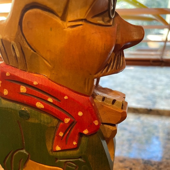 Vintage - Wooden Hand Carved Nutcracker Hobo - Picture 8 of 9